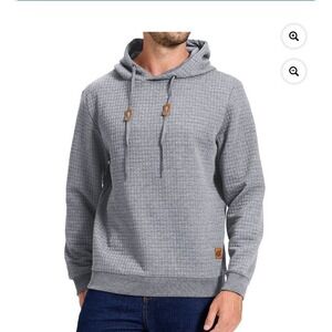 Tyhengta Men's Large Dark Gray Casual Hooded Pullover Pre-owner